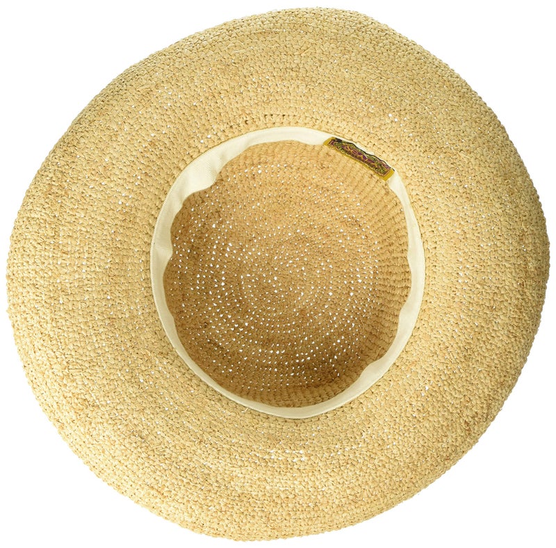 Scala Women's Crocheted Packable Raffia Hat,Natural,57cm - Image 2